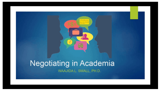 Webinar - Negotiating in Academia