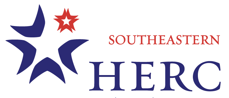 Southeastern HERC logo, with deep purple and red stars